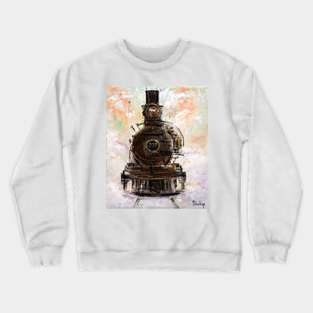 Steam Engine Crewneck Sweatshirt by NataliaShchip